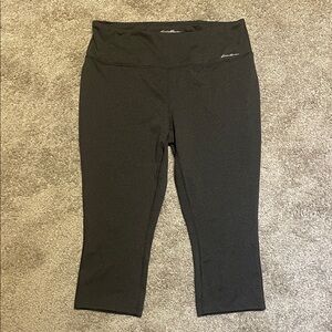 Eddie Bauer stretch capri length pants.  Size XL, dark gray color.